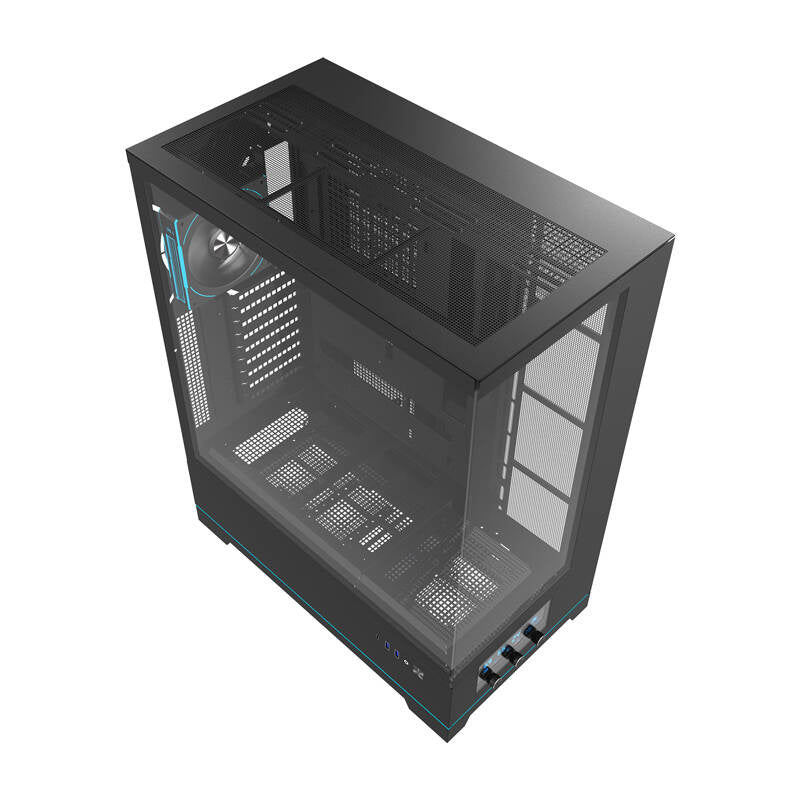 Darkflash DY451L PRO datora korpuss (melns) + 1 ventilators