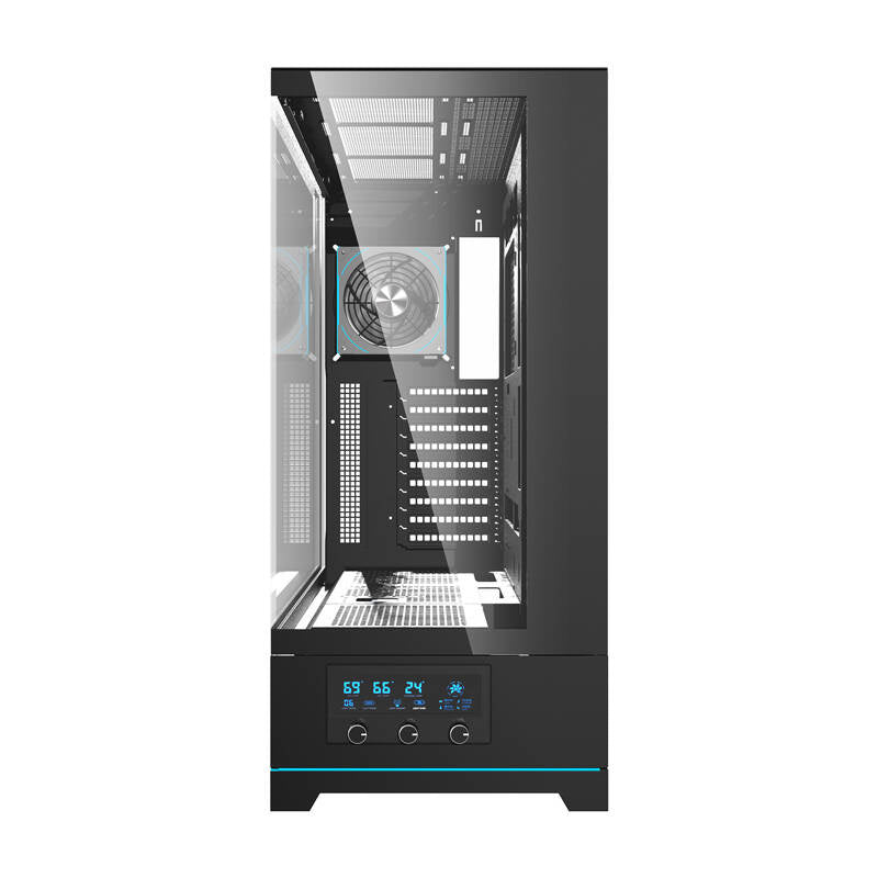 Darkflash DY451L PRO datora korpuss (melns) + 1 ventilators