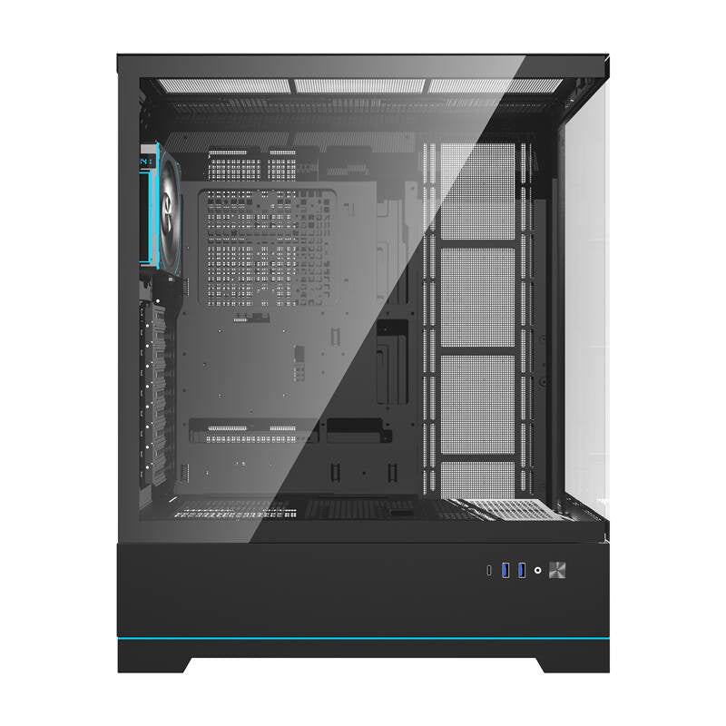 Darkflash DY451L PRO datora korpuss (melns) + 1 ventilators