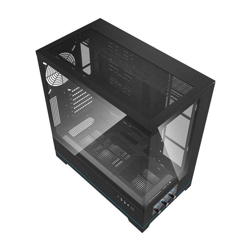 Darkflash DY451 datora korpuss bez ventilatoriem (melns)
