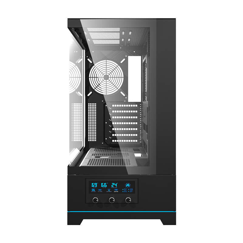 Darkflash DY451 datora korpuss bez ventilatoriem (melns)