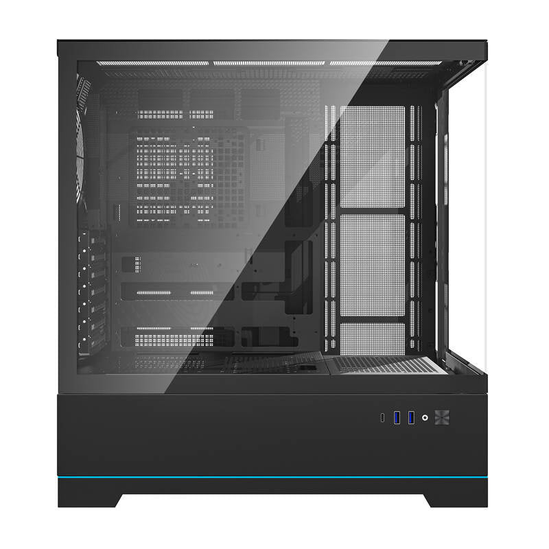 Darkflash DY451 datora korpuss bez ventilatoriem (melns)