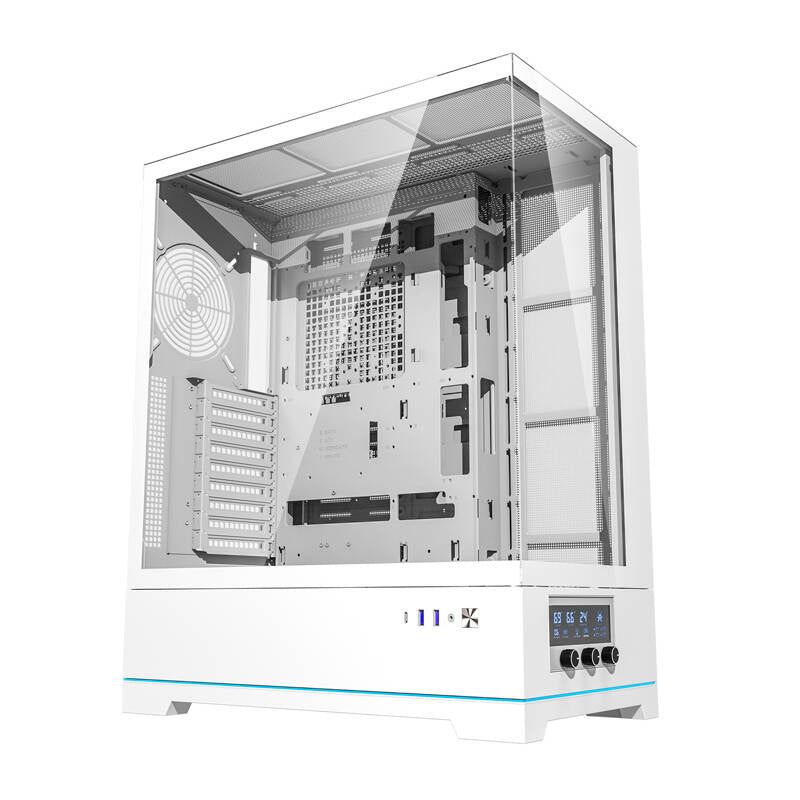Darkflash DY451L datora korpuss bez ventilatoriem (balts)