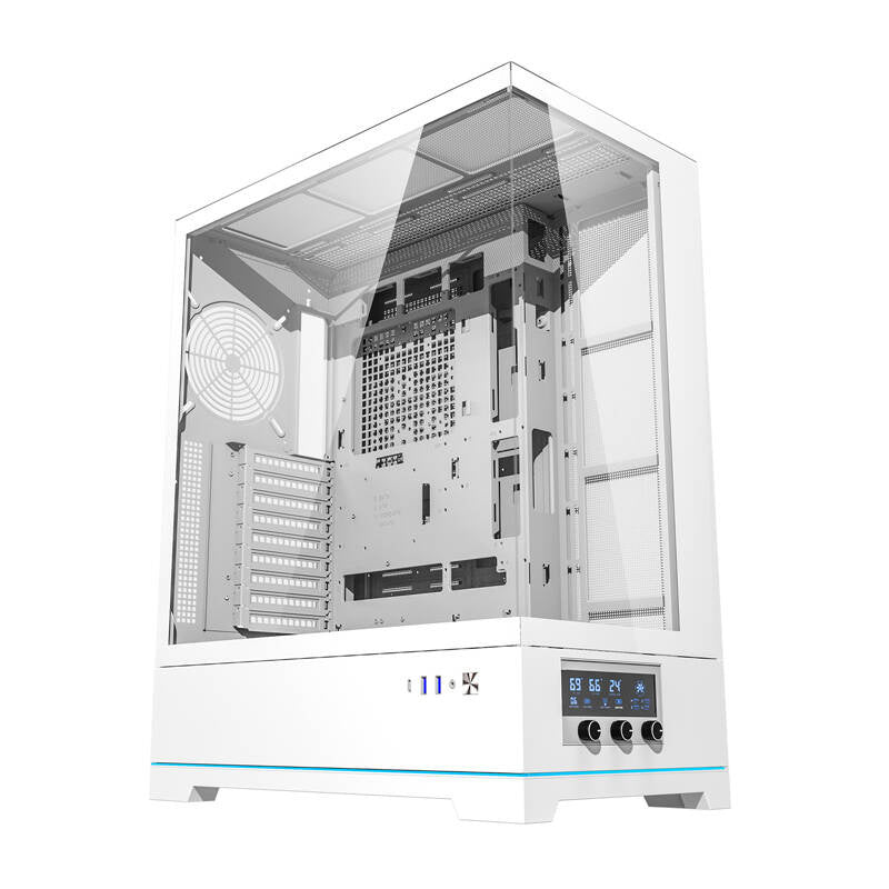 Darkflash DY451L datora korpuss bez ventilatoriem (balts)