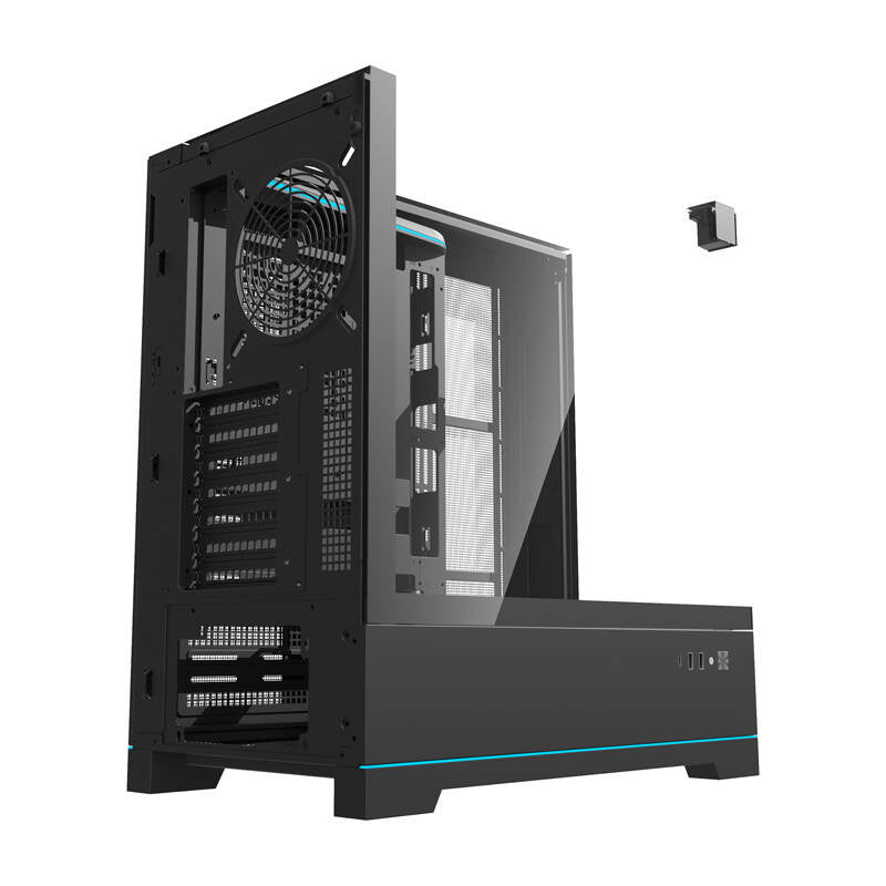 Darkflash DY450 ​​datora korpuss bez ventilatoriem (melns)