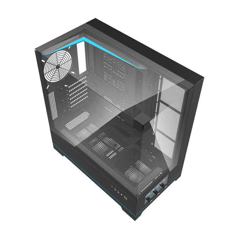 Darkflash DY450 ​​datora korpuss bez ventilatoriem (melns)