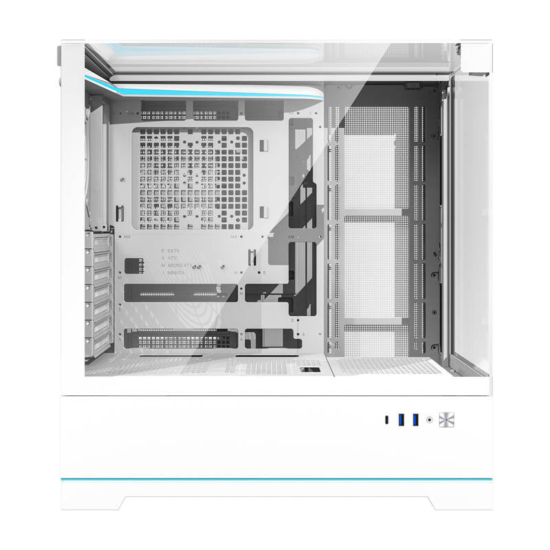 Darkflash DY450 ​​datora korpuss bez ventilatoriem (balts)