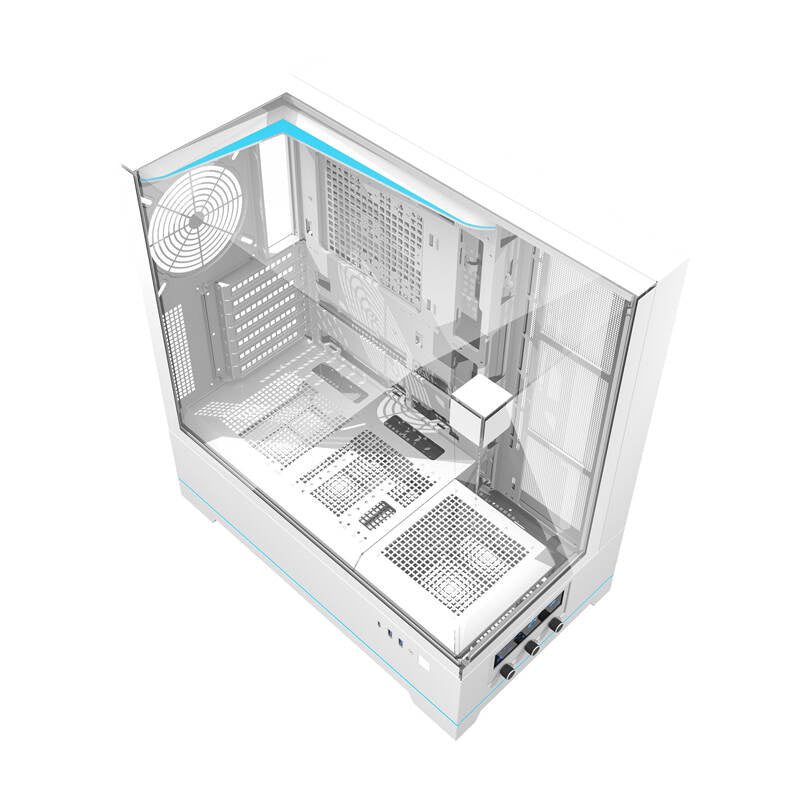 Darkflash DY450 ​​datora korpuss bez ventilatoriem (balts)