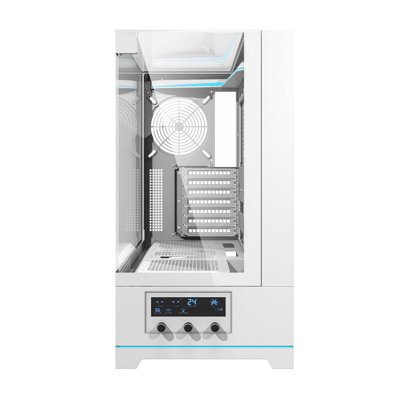 Darkflash DY450 ​​datora korpuss bez ventilatoriem (balts)