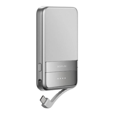 EcoFlow RAPID magnētiskā pārnēsājamā baterija, 5000 mAh, (sudraba krāsā).