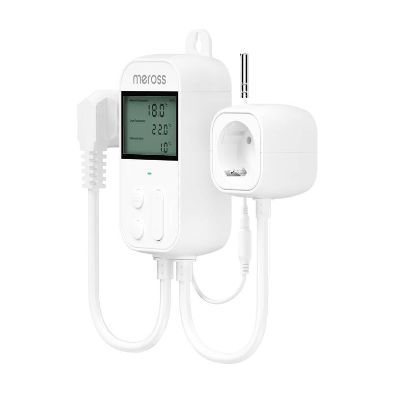 Termostatiskais temperatūras regulators kontaktligzdai Meross MTS960HK (HomeKit)