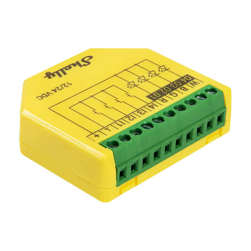 Shelly Plus RGBW PM LED lentes kontrolieris, WiFi/Bluetooth
