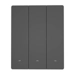Viedais WiFi sienas slēdzis SONOFF M5-3C-80 (3 kanālu, rāmim, grafīts)