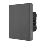 Viedais WiFi sienas slēdzis SONOFF M5-3C-80 (3 kanālu, rāmim, grafīts)