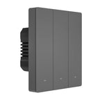 Viedais WiFi sienas slēdzis SONOFF M5-3C-80 (3 kanālu, rāmim, grafīts)