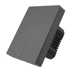 Viedais WiFi sienas slēdzis SONOFF M5-2C-80 (2 kanālu, rāmim, grafīts)