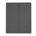 Viedais WiFi sienas slēdzis SONOFF M5-2C-80 (2 kanālu, rāmim, grafīts)