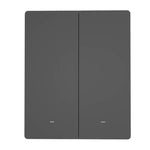 Viedais WiFi sienas slēdzis SONOFF M5-2C-80 (2 kanālu, rāmim, grafīts)