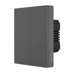 Viedais WiFi sienas slēdzis SONOFF M5-2C-80 (2 kanālu, rāmim, grafīts)