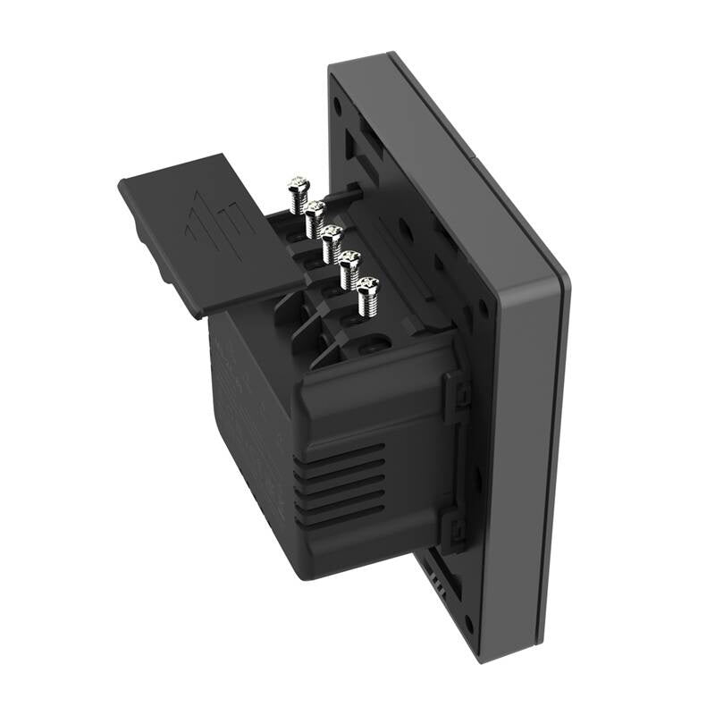 Viedais WiFi sienas slēdzis SONOFF M5-2C-80 (2 kanālu, rāmim, grafīts)