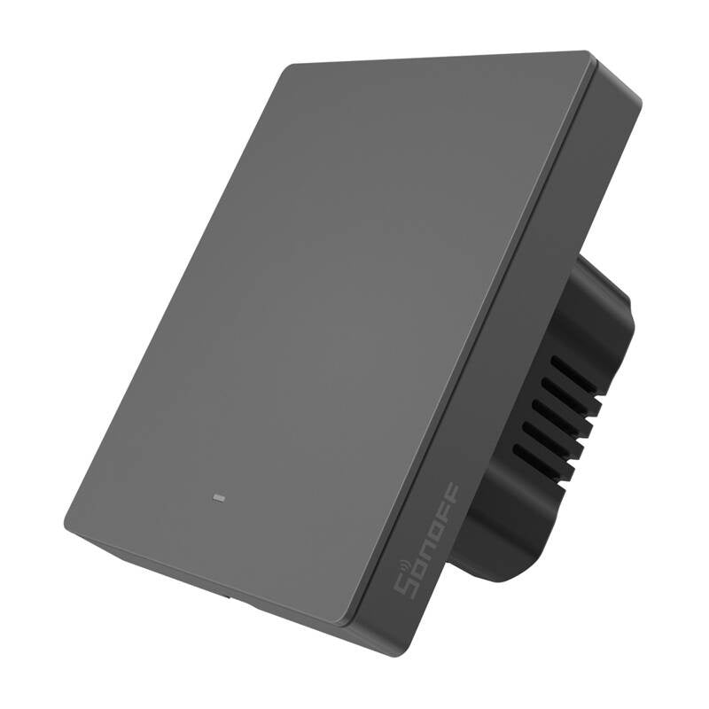Viedais WiFi sienas slēdzis SONOFF M5-1C-80 (1 kanāls, rāmim, grafīts)