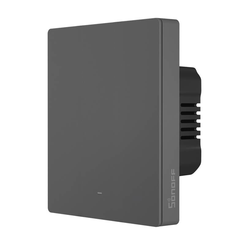 Viedais WiFi sienas slēdzis SONOFF M5-1C-80 (1 kanāls, rāmim, grafīts)