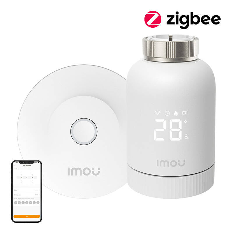 IMOU KIT-TRV1-EU-2 ZigBee termostatiskās galvas komplekts ar 6 adapteriem un vārteju