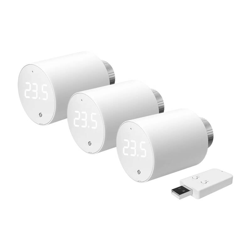 Shelly BLU TRV termostatiskā galva, WiFi/Bluetooth (3 gab. ar vadības bloku)