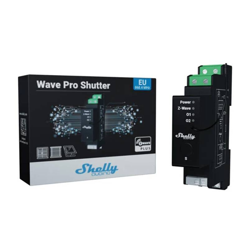 DIN relejs ar enerģijas mērīšanu Shelly Qubino Wave Pro Shutter