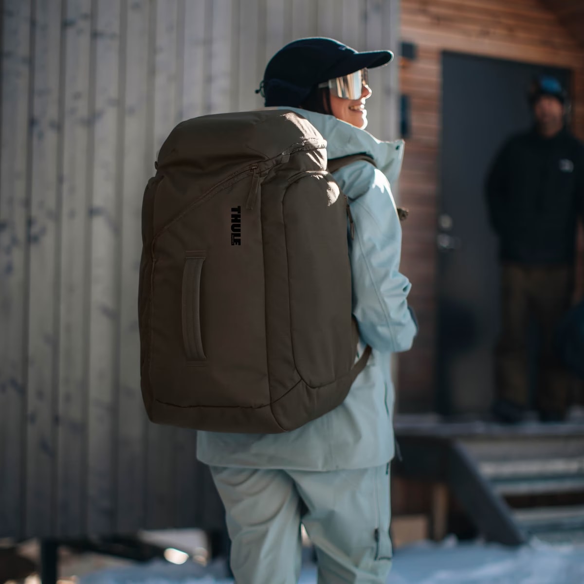 Thule 5157 Roundtrip Rolling Ski and Snowboard Boot Backpack 60L Deep Khaki