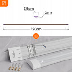 LED lampa 36W 120cm Virsmas montāžas griestu lampa garāžai, darbnīcai, 4000K 4 gab