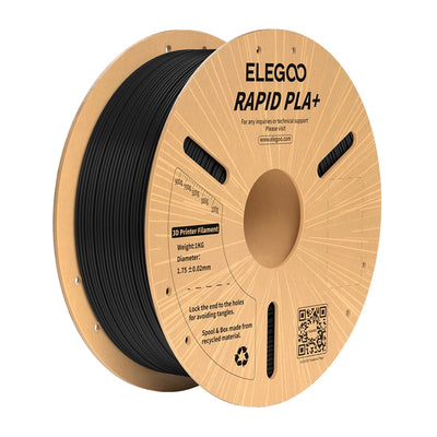 ELEGOO Rapid PLA+ kvēldiegs (melns)