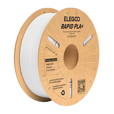ELEGOO Rapid PLA+ kvēldiegs (balts)
