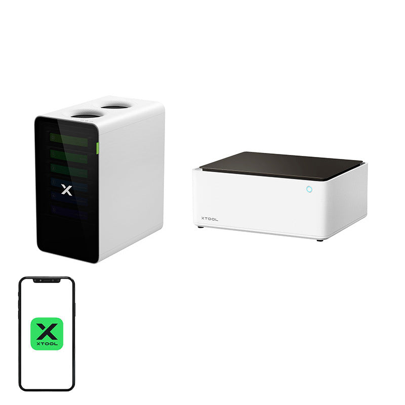 2-in-1 xTool M1 10W lāzergravētājs + xTool SafetyPro™ AP2 dūmu absorbētājs