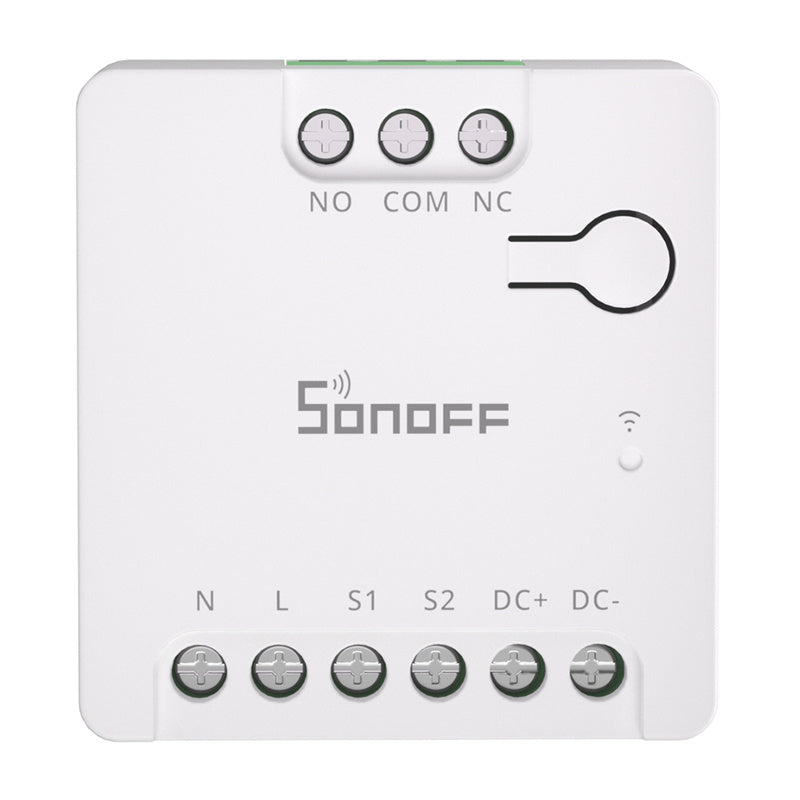 SONOFF MINI-D viedais WiFi vielas slēdzis (maiņstrāvas/līdzstrāvas 12–48 V, sausais kontakts)
