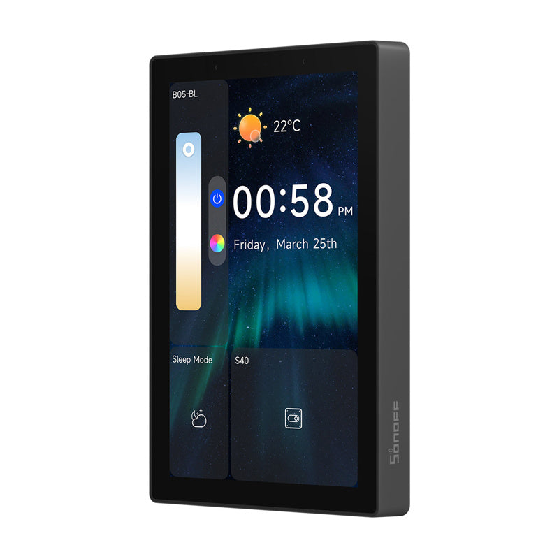 SONOFF NSPanel Pro 120 viedais vadības panelis ar WiFi/Bluetooth/ZigBee atbalstu (melns)