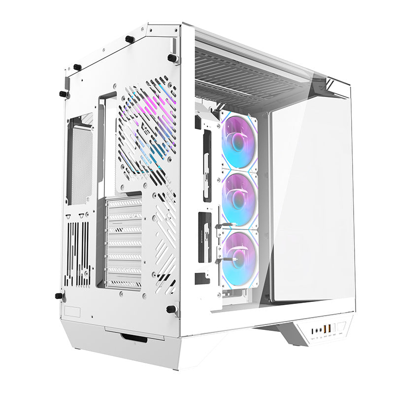 Darkflash DY470 datora korpuss (balts) + 4 ventilatori + GPU kronšteins