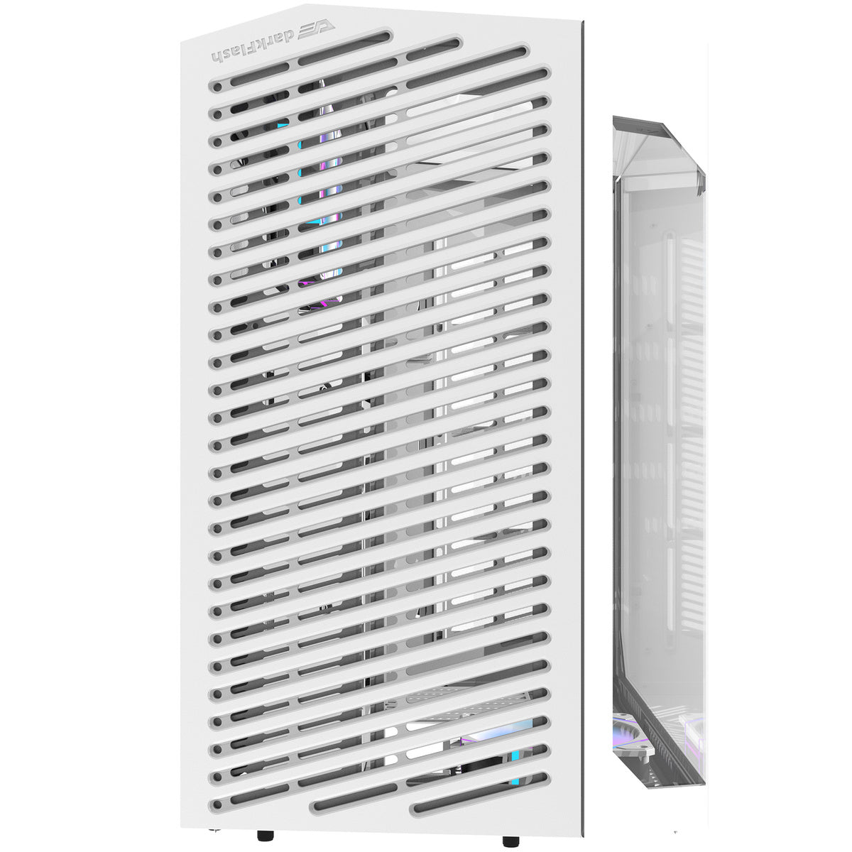 Darkflash DY470 datora korpuss (balts) + 4 ventilatori + GPU kronšteins