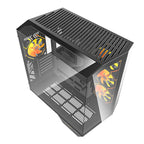 Darkflash DY470 computer case (black) + 4 fans + GPU bracket