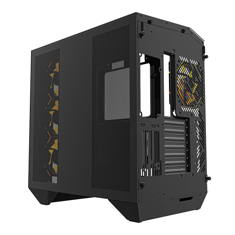 Darkflash DY470 datora korpuss (melns) + 4 ventilatori + GPU kronšteins