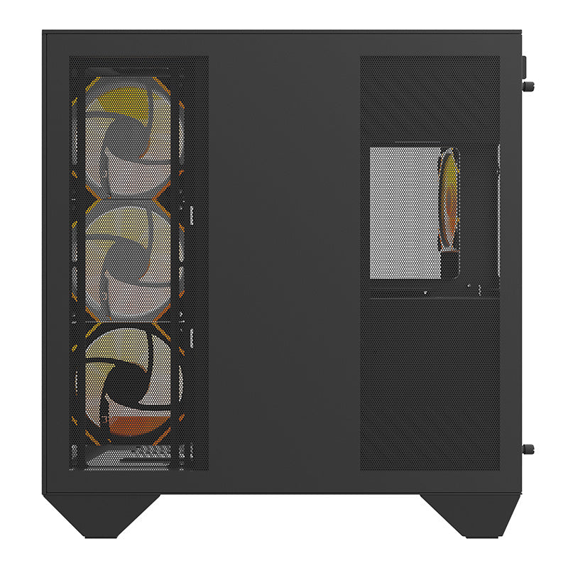 Darkflash DY470 datora korpuss (melns) + 4 ventilatori + GPU kronšteins
