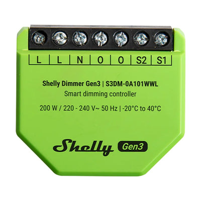 Shelly Dimmer Gen3 WiFi gaismas kontrolieris