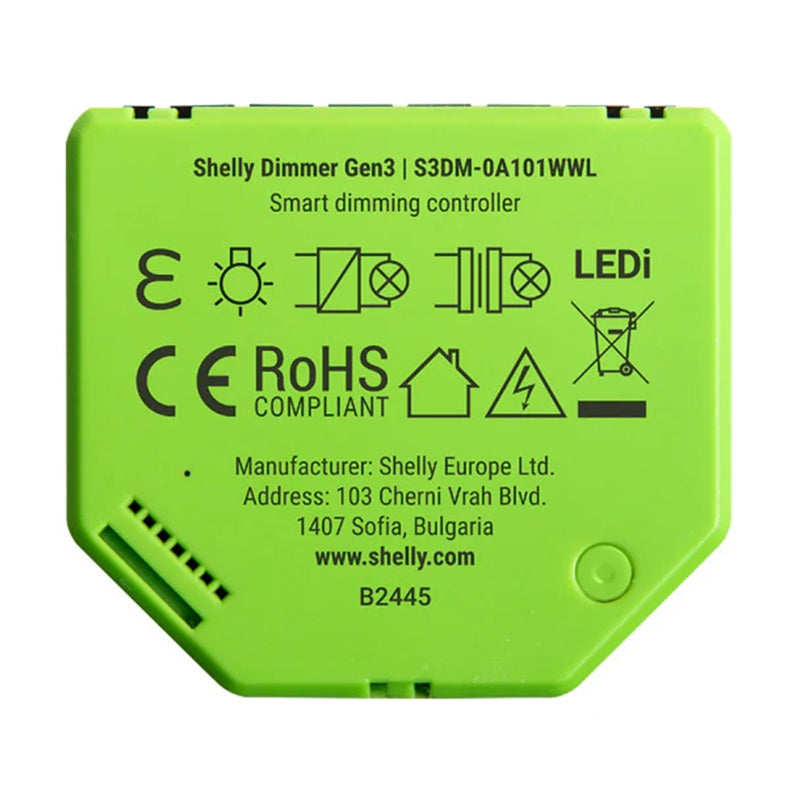 Shelly Dimmer Gen3 WiFi gaismas kontrolieris