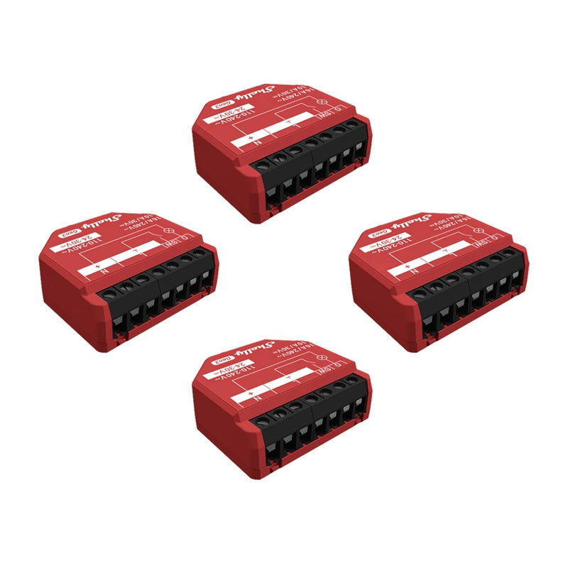 Shelly 1PM Gen3 komplekts ar 4 kontrolieriem, WiFi/Bluetooth