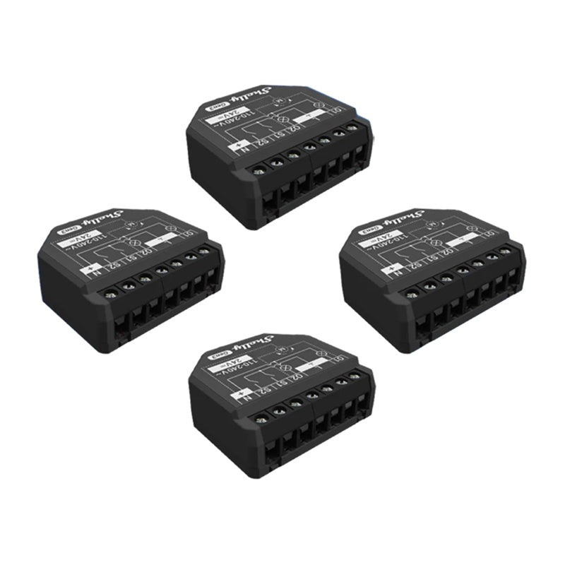 Shelly 2PM Gen3 komplekts ar 4 kontrolieriem, WiFi/Bluetooth