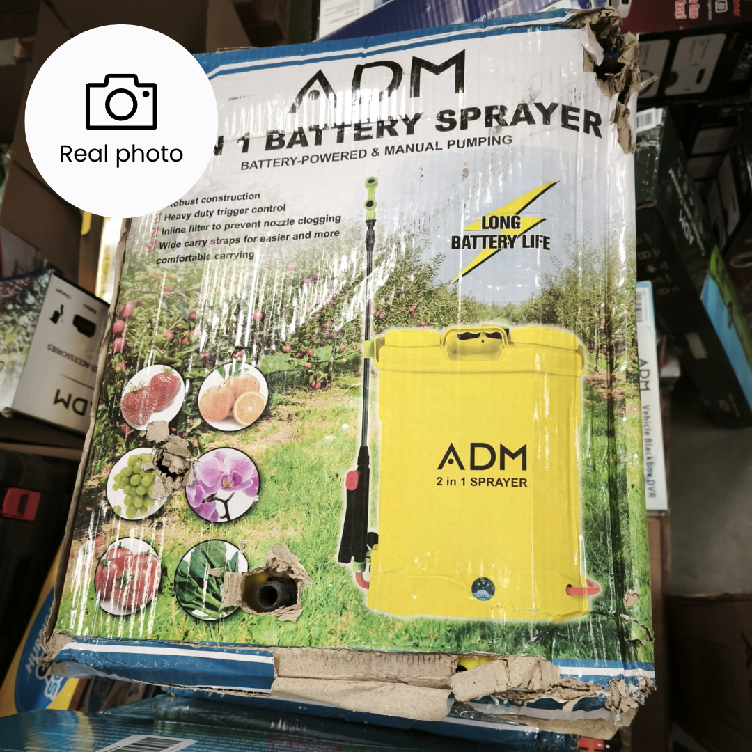 ADM 2-in-1 Battery-Powered & Manual Pumping Sprayer, SKU: 523_boxdmg | OUTLET