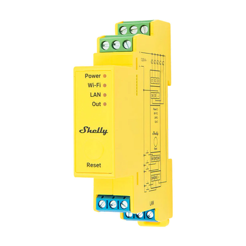 Shelly RGBWW Pro WiFi 5 kanālu DIN sliedes apgaismojuma kontrolieris