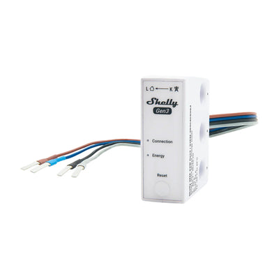 Shelly 3EM-63W Gen3 1/3 kanālu WiFi enerģijas skaitītājs (vadu modelis)