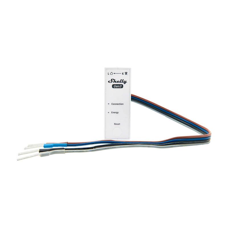Shelly 3EM-63W Gen3 1/3 kanālu WiFi enerģijas skaitītājs (vadu modelis)
