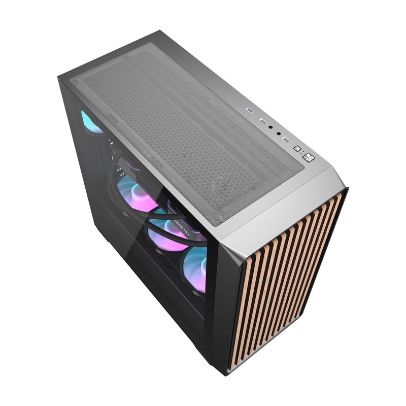 Darkflash DS900WD datora korpuss (melns) + 4 ventilatori